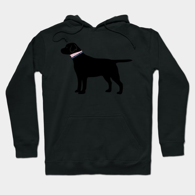 Black Lab Preppy Silhouette Hoodie by emrdesigns